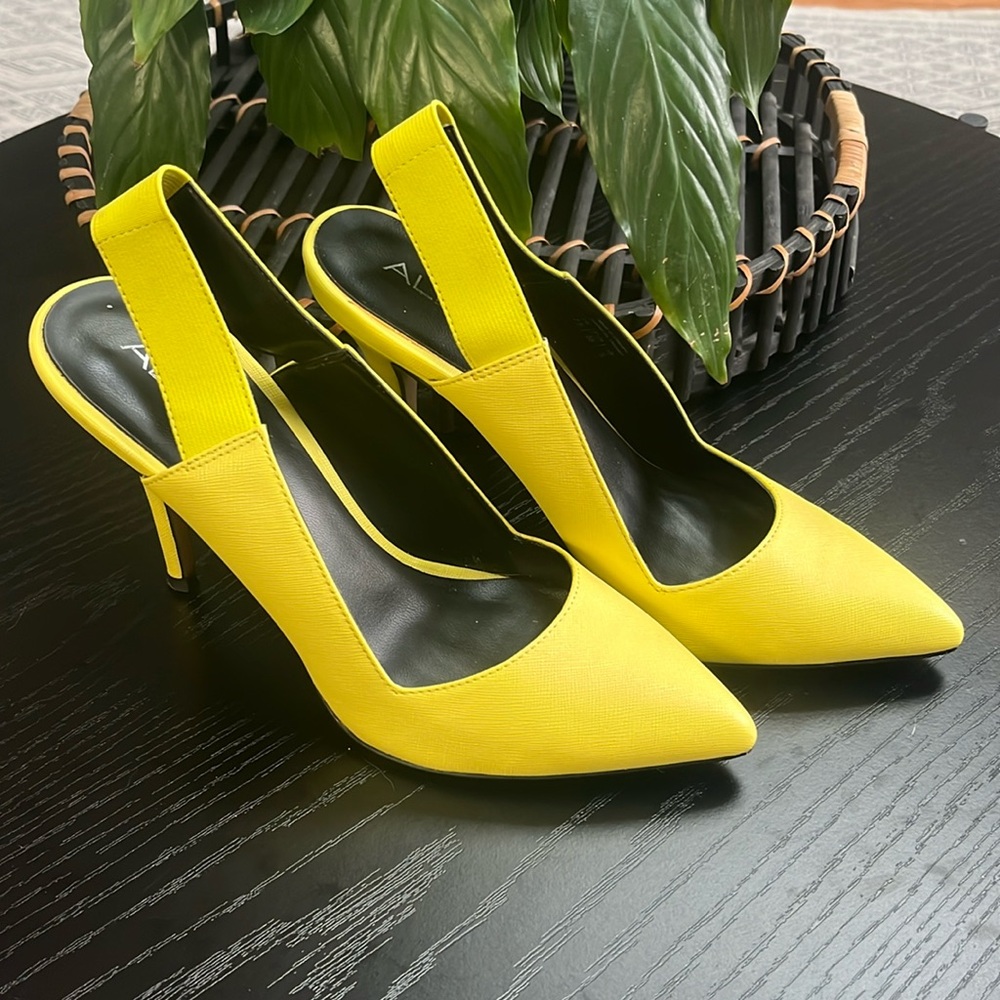 Chartreuse Aldo Slingback Pumps